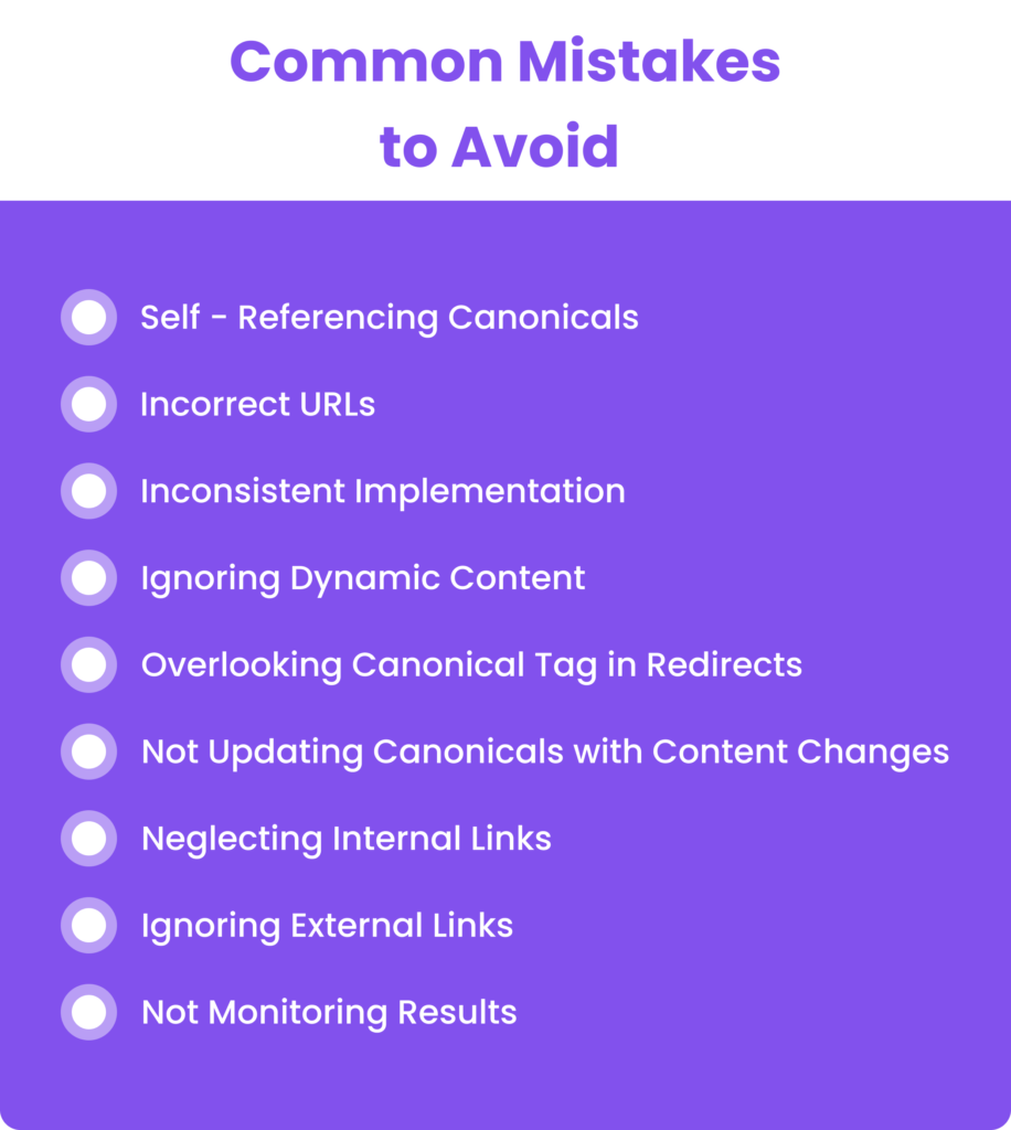 Common Mistakes to Avoid in canonical tags