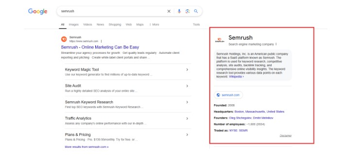 the rise of zero click searches- knowledge pannels